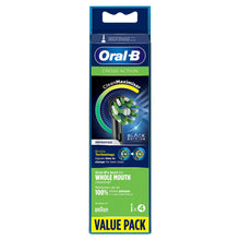 Load image into Gallery viewer, Oral-B Cross Action Black Clean Maximiser Replacement Toothbrush Head, Pack of 4