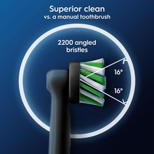 Load image into Gallery viewer, Oral-B Cross Action Black X-Filaments Toothbrush Replacement Heads, Pack of 4