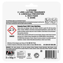 Load image into Gallery viewer, Domestos Power 5 Toilet Rim Blocks Lime Lasting Freshness 50g, 10pk (30 Blocks)