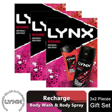 Load image into Gallery viewer, Lynx Recharge Sport Refresh Body Wash and Body Spray 2pcs Gift Set for Him