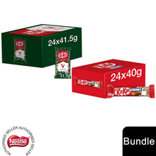 Load image into Gallery viewer, Nestle Chocolate Bar, KitKat Vegan 24x41.5g &amp; KitKat Chunky Milk 24x40g