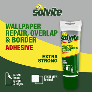 Solvite Overlap & Border Extra Strong & Easy-to-Use Wallpaper Glue, 240 g