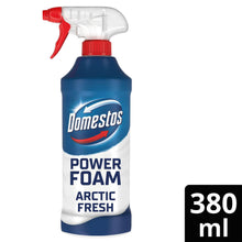 Load image into Gallery viewer, Domestos Power Foam Arctic Fresh Toilet &amp; Bathroom Cleaner Spray 380ml, 6 Pack