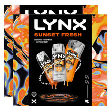 Load image into Gallery viewer, Lynx Sunset Fresh Trio Men's Grooming Gift Set Body Spray, Body Wash &amp; Deodorant