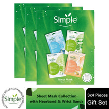 Load image into Gallery viewer, Simple Sheet Mask Collection - Hydrating &amp; Nourishing Facial Masks Gift Set