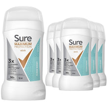 Load image into Gallery viewer, Sure Men Maximum Protection Clean Scent Anti-Perspirant Cream Stick 50ml, 6 Pack
