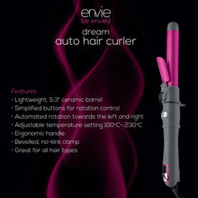 Load image into Gallery viewer, Envie Dream Auto Hair Curler Adjustable Temperature Setting with LED Display