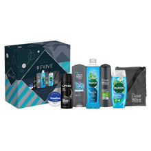 Load image into Gallery viewer, The Revive Collection Box 6 Pieces Multi-Branded Gift Set for Him with Gym Towel