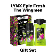 Load image into Gallery viewer, Lynx Epic Fresh THE WINGMEN Body Spray &amp; Body Wash Duo Gift Set for Him
