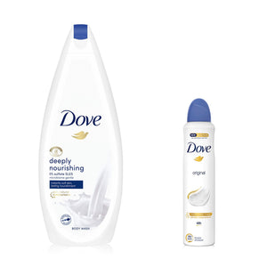 3x Dove Women AP Deo Spray 250ml + Deeply Nourishing moisturiser Body Wash 720ml