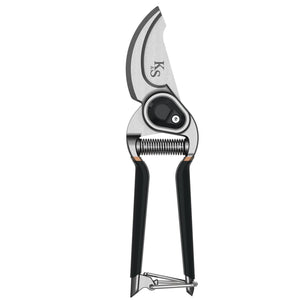 Kent & Stowe Traditional Bypass Secateurs with High Quality Carbon Steel Blades