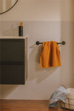Load image into Gallery viewer, COSMIC Towel rail Light grey Installation with Screws Measures 60 x 7.1 x 5 cm