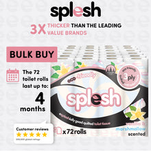 Load image into Gallery viewer, Splesh Eco-Friendly 3 Ply Quilted 72 Toilet Rolls, Vanilla &amp; Marshmallow Scent