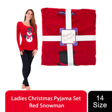 Load image into Gallery viewer, Women's Reindeer/Snowman Christmas Themed Winter Two-Piece Pyjama Set