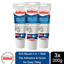 Load image into Gallery viewer, UniBond Anti Mould 2 in 1 Wall Tile Adhesive&amp;Grout for Easy Tiling 300g, 3 Pack