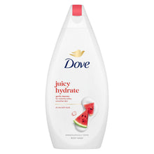 Load image into Gallery viewer, Dove Juicy Hydrate Body Wash Watermelon Moisturising Gentle Cleansing 450ml, 6pk