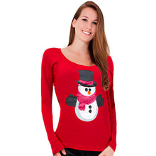 Load image into Gallery viewer, Women's Reindeer/Snowman Christmas Themed Winter Two-Piece Pyjama Set