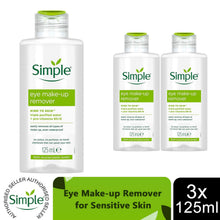 Load image into Gallery viewer, Simple Kind to Skin Eye Make-up Remover for Sensitive Skin 125ml, 3,6 or 12 Pack