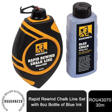Load image into Gallery viewer, Roughneck ROU43070 Rapid Rewind Chalk Line Reel Set - 30m/100'