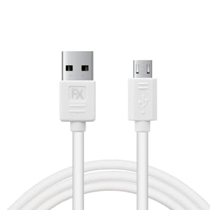 FX Powabud USB Data Cable For Micro USB Devices - White
