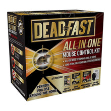 Load image into Gallery viewer, Deadfast All In One Mouse Control Kit of Traps, Paste Sachets &amp; Bait Stations