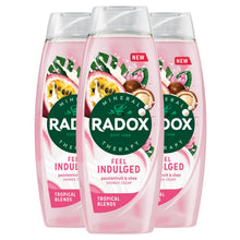 Load image into Gallery viewer, 3x Radox Mineral Therapy Feel Indulged Shower Cream Passion Fruit &amp; Shea, 450ml