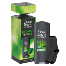 Load image into Gallery viewer, Dove Men+Care Gift Set Refresh+Care Extra Fresh Body Wash &amp; Socks 1 Piece