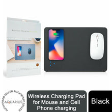 Load image into Gallery viewer, Aquarius Wireless Charging Pad for Mouse and Cell Phone charging, Black