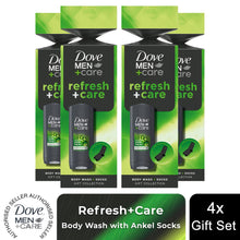 Load image into Gallery viewer, Dove Men+Care Gift Set Refresh+Care Extra Fresh Body Wash &amp; Socks 1 Piece