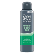 Load image into Gallery viewer, Dove Men+Care Whole Body Deodorant Spray Bamboo&amp;Aloe 72H Odour Control 150ml,6pk