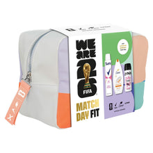 Load image into Gallery viewer, Match Day Fit for Her FIFA Gift Set,Body Wash, Anti-Perspirant, Spray+Wash Bag