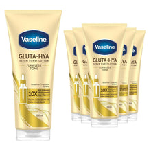 Load image into Gallery viewer, Vaseline Gluta-Hya Flawless Tone Serum Burst Body Lotion 200ml, 6 Pack