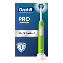 Load image into Gallery viewer, Oral-B Pro Junior Electric Rechargeable Toothbrush for Kids Aged 6+, Green