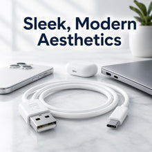 Load image into Gallery viewer, FX Factory USB-C Charging &amp; Data Cable 1m White Fast Sync, 4 Pack