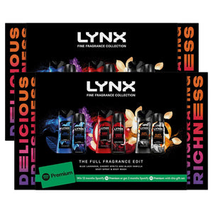 Lynx Fine Fragrance Gift Set, Premium Body Wash and Spray with Spotify Bonus