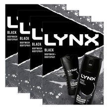 Load image into Gallery viewer, Lynx Black Body Wash 225ml &amp; Body Spray 150ml 2Pcs Gift Set for Him