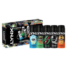 Load image into Gallery viewer, Lynx Fragrance Squad Gift Set 5 Body Sprays Long-Lasting, Fresh, Daily Scent Kit