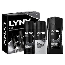 Load image into Gallery viewer, Lynx Black Body Wash, Body Spray &amp; Anti-Perspirant 3pcs Gift Set for Him