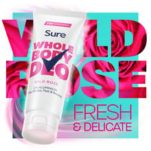 Load image into Gallery viewer, Sure Wild Rose Whole Body Deodorant Cream Aluminium Free 75ml, 3 Pack