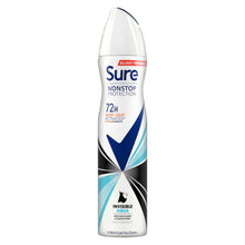 Load image into Gallery viewer, Sure Women Anti-perspirant 72H Nonstop Protection Invisible Aqua Deo, 3x250ml