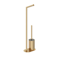 Load image into Gallery viewer, COSMIC Architect Sp Base Toilet Roll Holder with Gold Brush, Free Standing