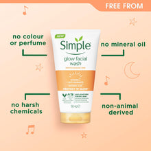 Load image into Gallery viewer, 2 Pack of 150ml, Simple Protect &amp; Glow Express Glow Clay Polish Face Wash