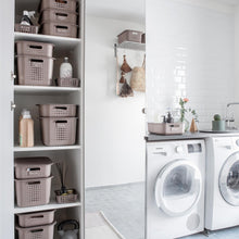 Load image into Gallery viewer, SmartStore Basket Recycled 15 StorageBox 10L w/ Plastic Lid, Charcoal/Anthracite