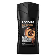 Load image into Gallery viewer, Lynx Dark Temptation 12-H Refreshing Fragrance Shower Gel Body Wash, 6x225ml