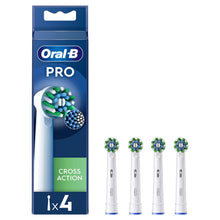 Load image into Gallery viewer, Oral-B Cross Action White X-Filaments Toothbrush Replacement Heads, Pack of 4