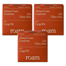 Load image into Gallery viewer, Roam Ultra Thin Condoms for Safer Sex &amp; Contraception - Large Fit, 36 Pack