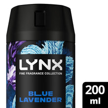Load image into Gallery viewer, Lynx Fine Fragrance Collection Blue Lavender Body Spray Deodorant 200ml, 6 Pack