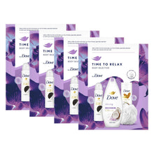 Load image into Gallery viewer, Dove Time to Relax Body Wash, Lotion Deo 3pcs Gift Set for Her with Shower Puff