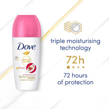 Load image into Gallery viewer, Dove Roll On Go Fresh Pomegranate 72H Lasting Women's Anti-Perspirant 50ml, 9pk