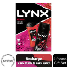 Load image into Gallery viewer, Lynx Recharge Sport Refresh Body Wash and Body Spray 2pcs Gift Set for Him